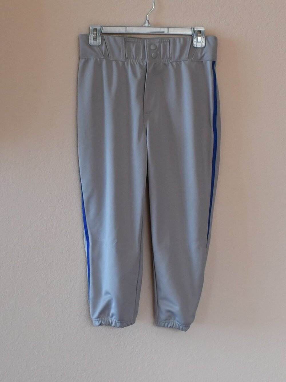 Adidas Men's Icon Pro Knee Length Baseball Pants Sz S NEW GQ9211 Gray Royal Blue